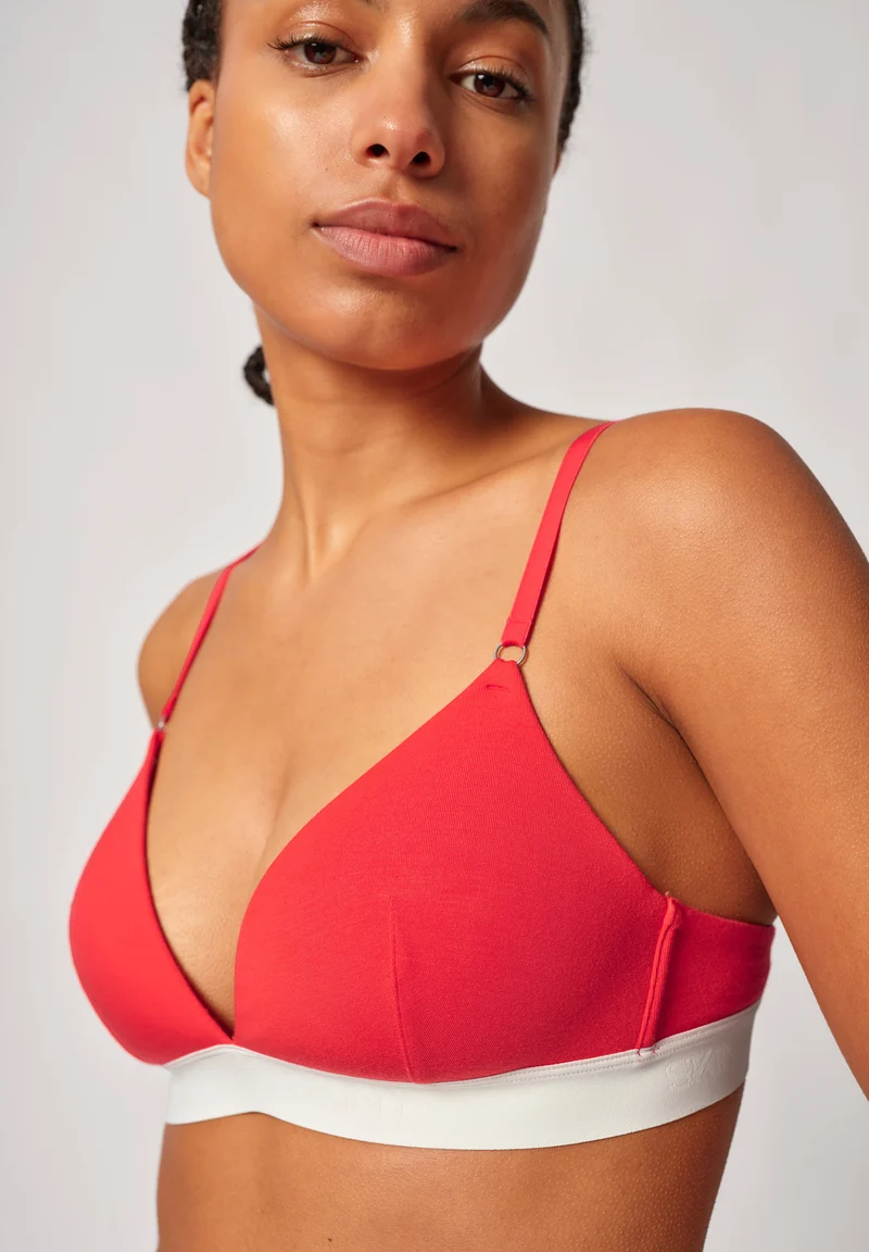 Modal Retro Padded triangle bra | hibiscus 083286-08S753