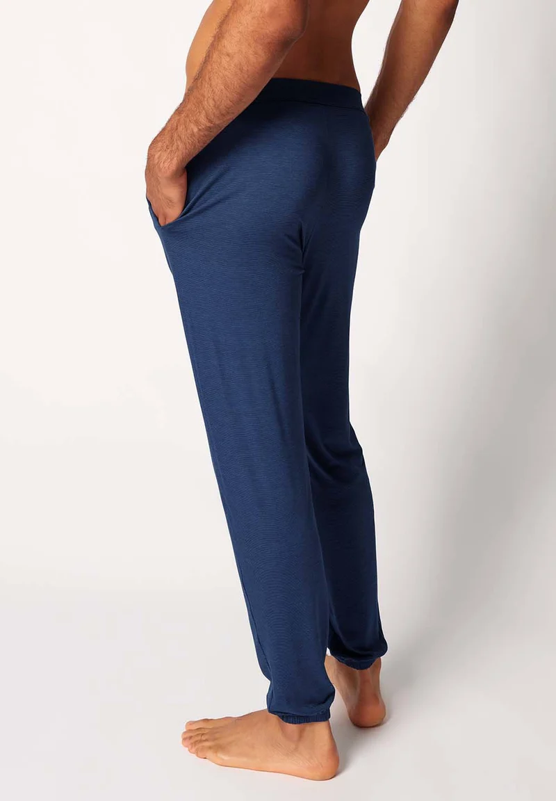 Cooling Deluxe Night Pants long | crownblue stripes 082996-08S017