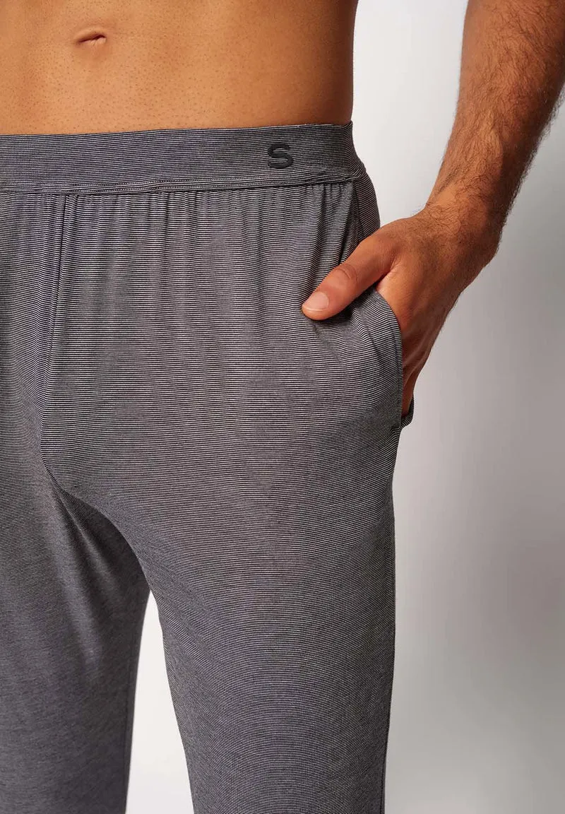 Cooling Deluxe Night Pants long | black stripes 082996-08S016