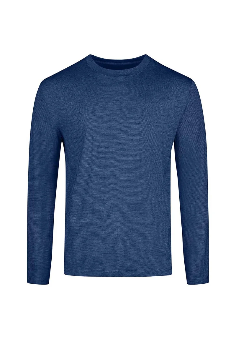 Cooling Deluxe Night Shirt long sleeve | crownblue stripes 082975-08S017