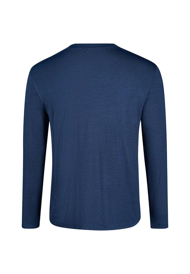 Cooling Deluxe Night Shirt long sleeve | crownblue stripes 082975-08S017