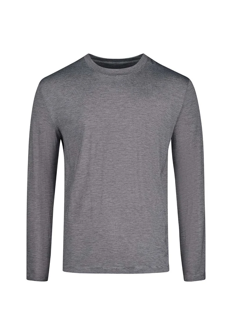 Cooling Deluxe Night Shirt long sleeve | black stripes 082975-08S016