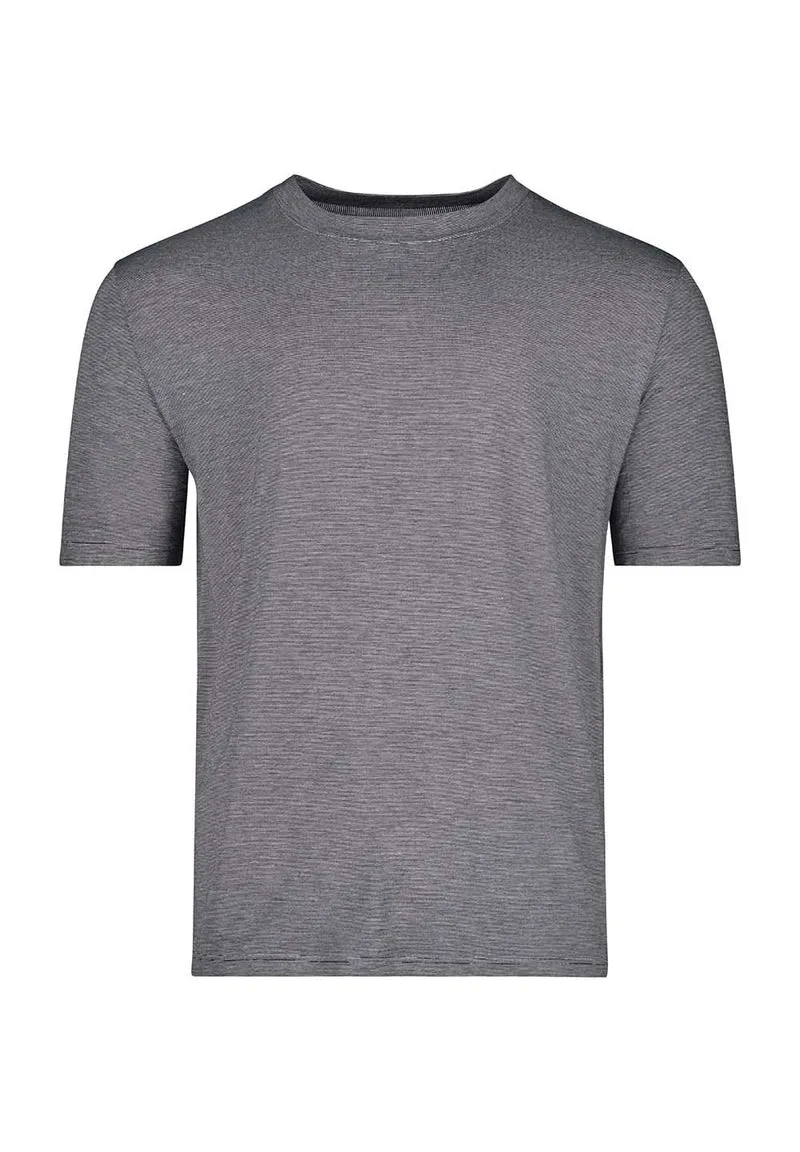 Cooling Deluxe Night Shirt short sleeve | black stripes 082943-08S016