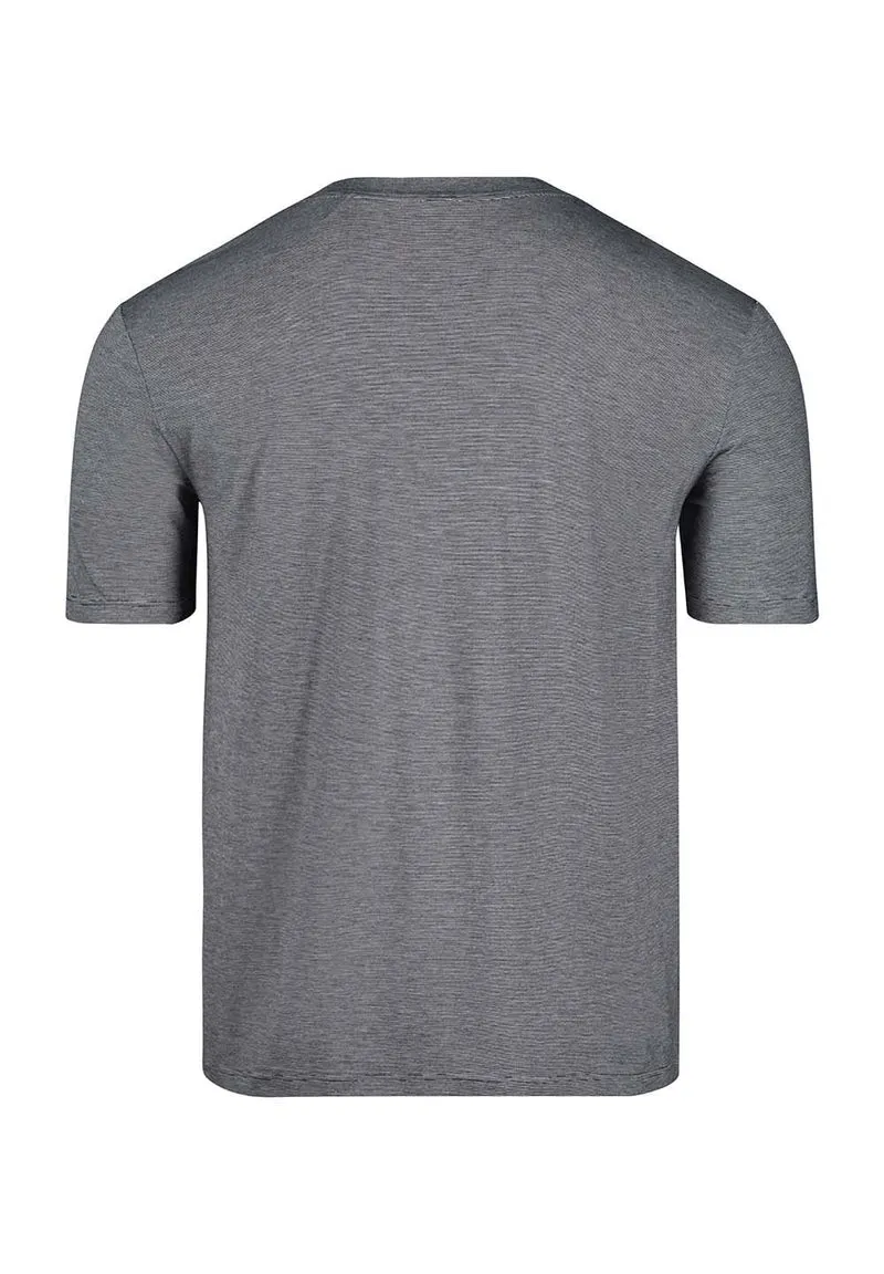 Cooling Deluxe Night Shirt short sleeve | black stripes 082943-08S016
