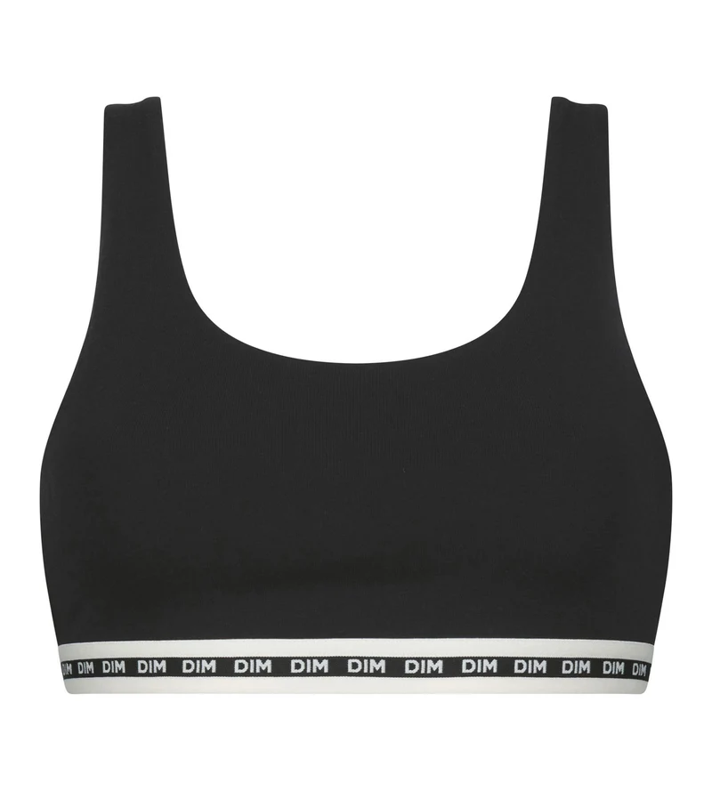 Schwarzes Bustier aus Mikrofaser - Icons Essentiel