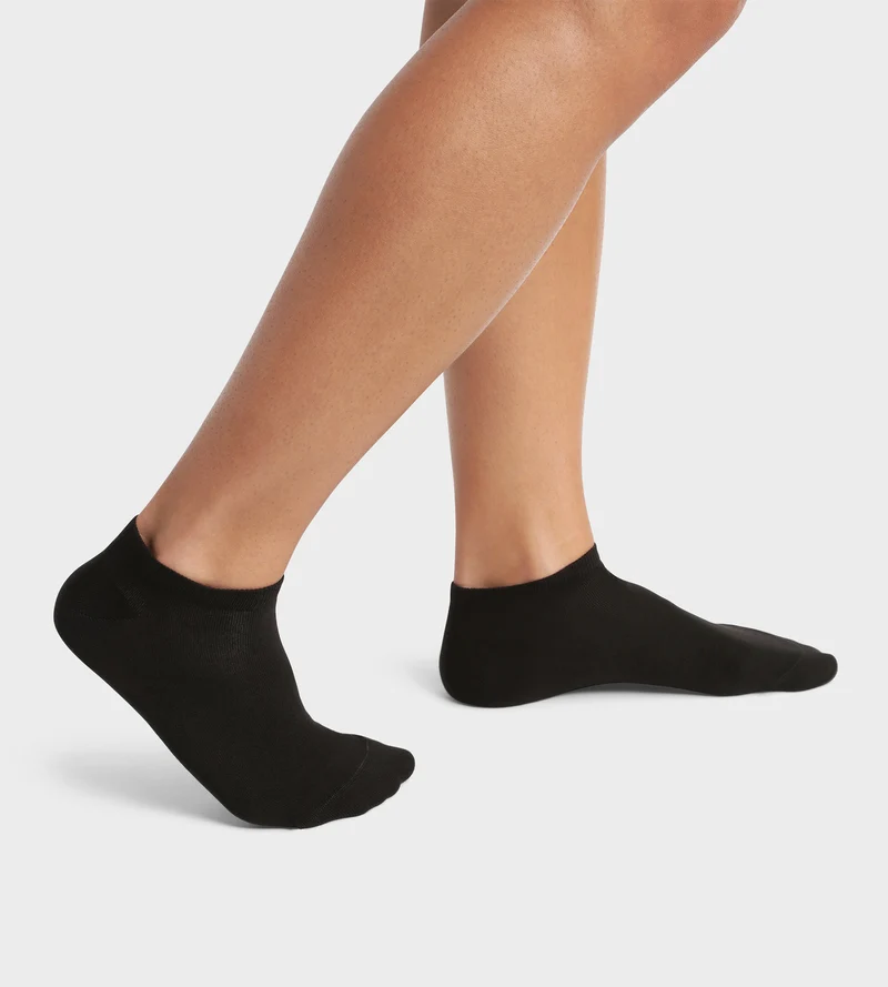 2er-Pack kurze schwarze Herrensocken aus Bio-Baumwolle - DIM Good