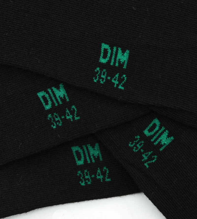 2er-Pack kurze schwarze Herrensocken aus Bio-Baumwolle - DIM Good