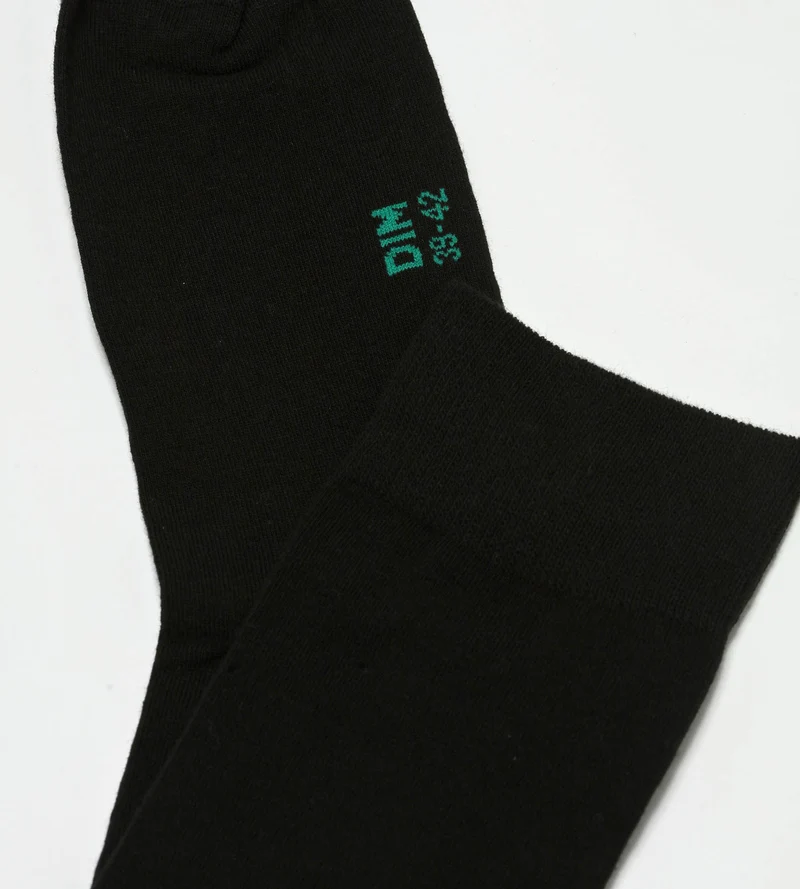 2er-Pack schwarze Herrensocken aus Bio-Baumwolle - DIM Good