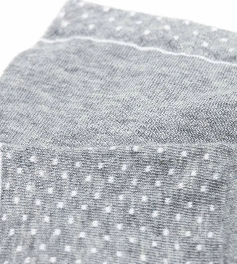 2er-Pack hellgraue gepunktete Damensocken aus Bio-Baumwolle - DIM Good