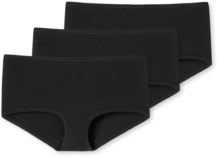 Schiesser Damen 3er Pack Shorts schwarz 174392-000
