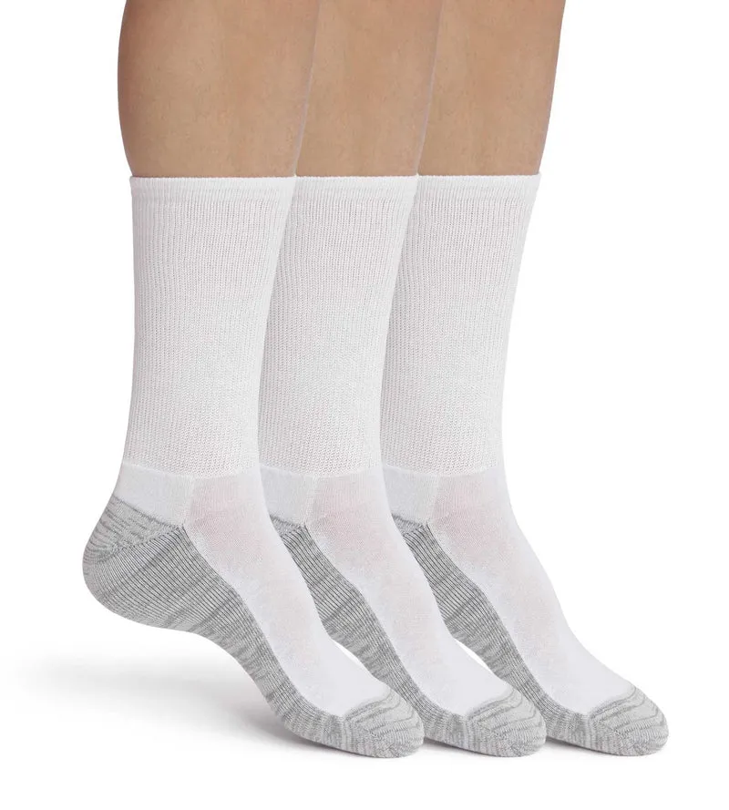 Packung mit 3 Paar Herren-Baumwollsocken Weiß Grau EcoDim Sport