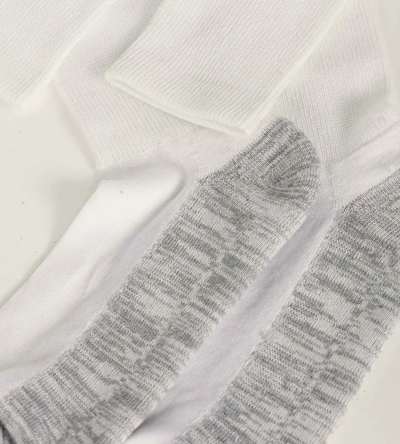 Packung mit 3 Paar Herren-Baumwollsocken Weiß Grau EcoDim Sport