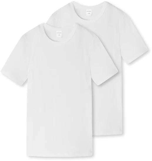 Schiesser Schüler Jungen 2er Pack Shirt 1/2 weiß 173540-100
