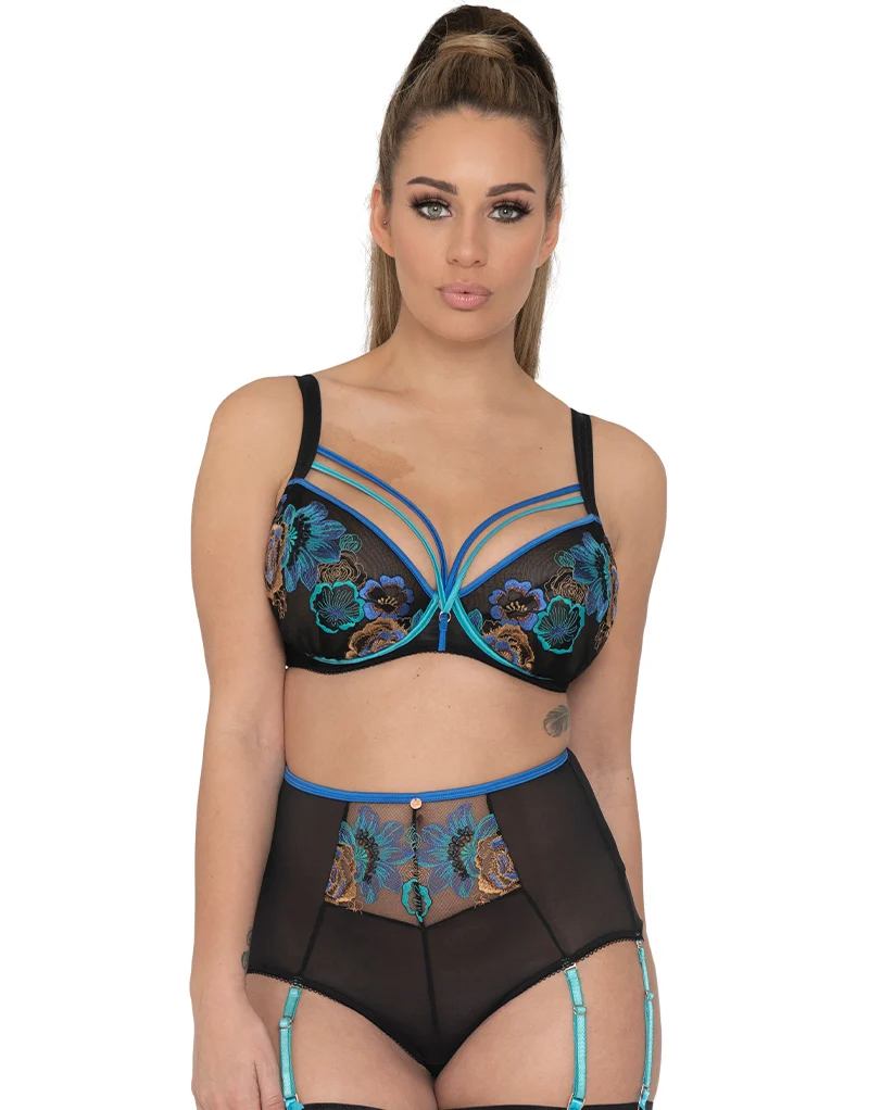 Scantilly Encounter Plunge Bra Black/Peacock