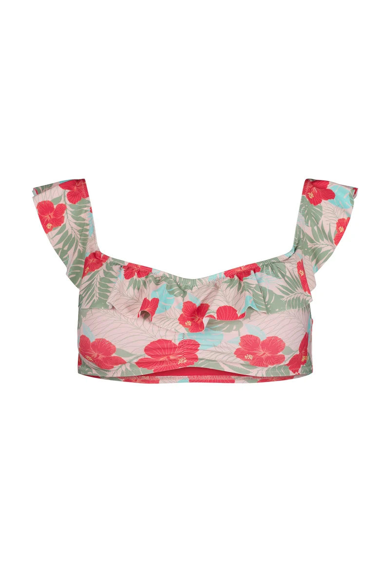 Tropicalagoon Bandeau bikini top | tropical hibiscus 083046-08S755