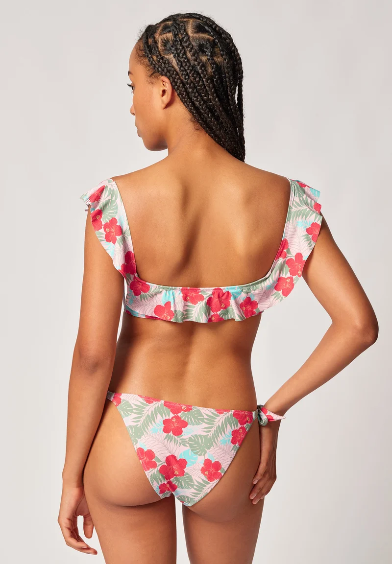 Tropicalagoon Bandeau bikini top | tropical hibiscus 083046-08S755