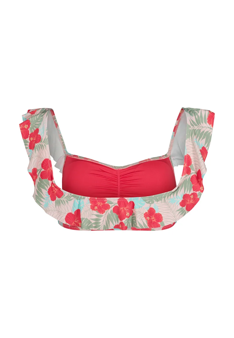 Tropicalagoon Bandeau bikini top | tropical hibiscus 083046-08S755
