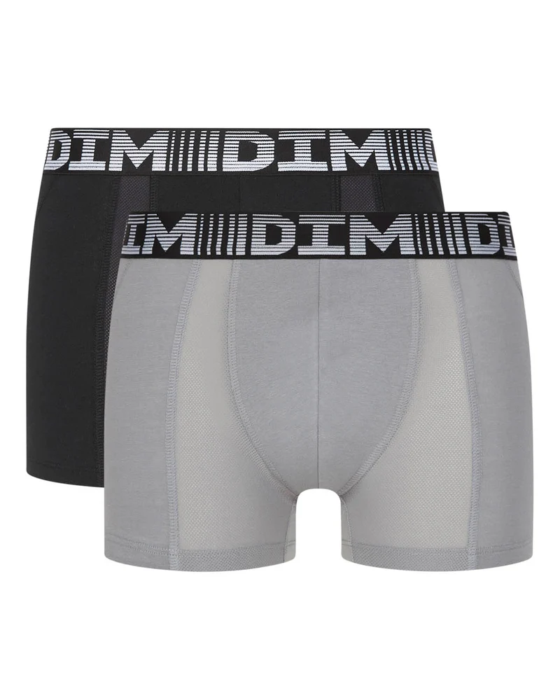 2er-Pack Anti-Transpirant-Boxershorts schwarz/hellgrau - 3D Flex Air