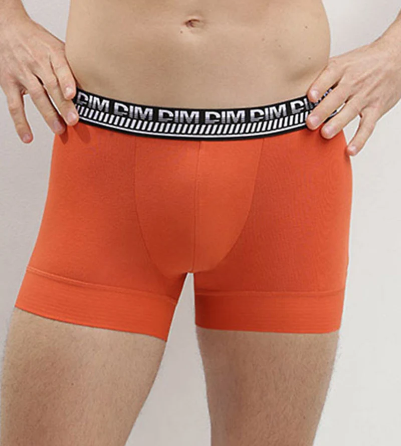 2er-Pack orange/blaue Boxershorts mit PowerGrip Beinabschluss - Stay & Fit