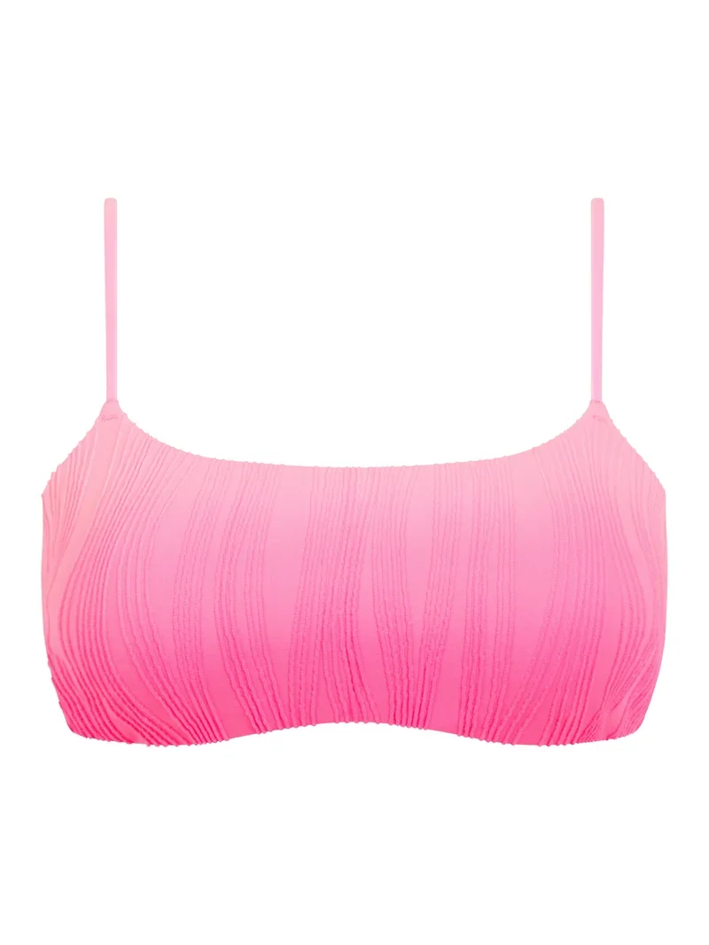 Chantelle Swimwear - Einheitsgröße Bügelloser Bandeau-T-Shirt-Bikini Rosa Batik