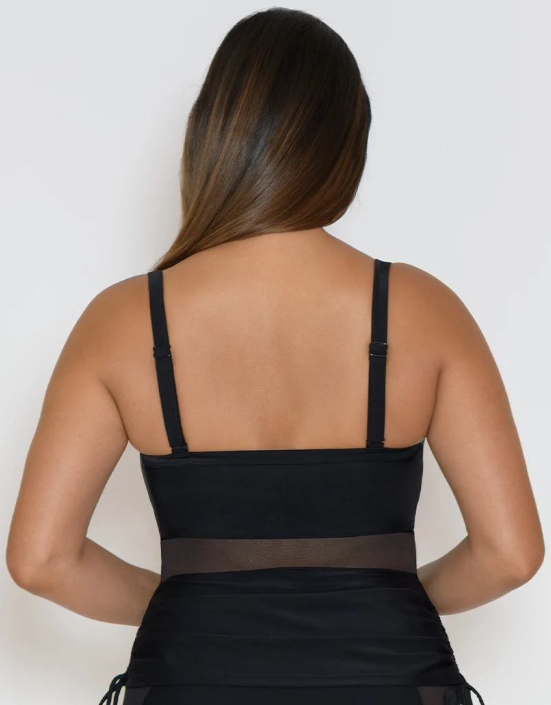 Curvy Kate Sheer Class Balcony Tankini Top Black