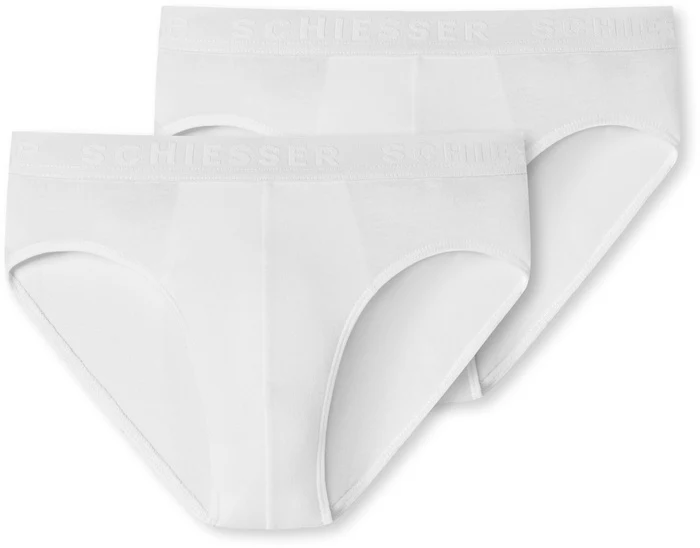 Schiesser Schüler Jungen 2er Pack Slips weiß 173533-100
