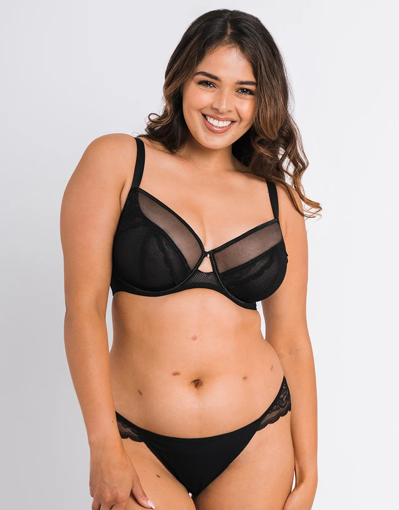 Curvy Kate Flutterby Brazilian Brief Black