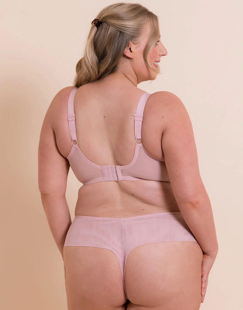 Curvy Kate Flare Full Cup Plunge Side Support Bra Rose Sparkle