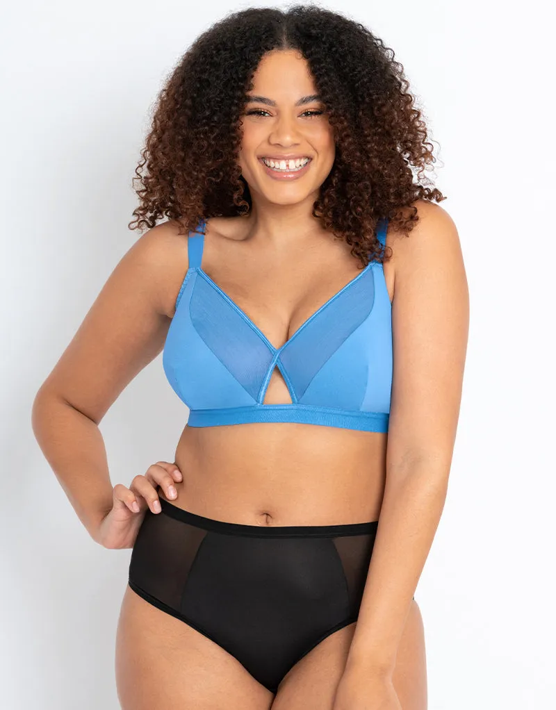 Curvy Kate Get Up and Chill Non-Wired Bralette Denim Blue