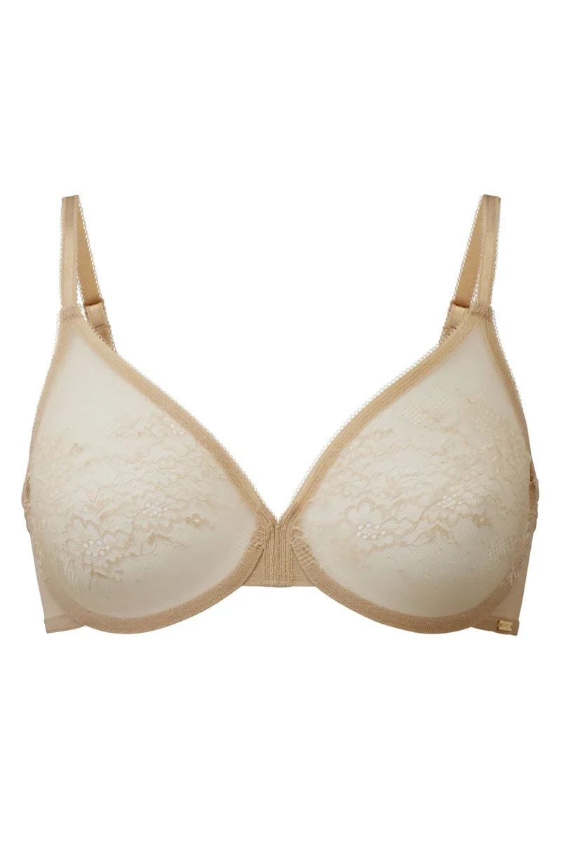 Gossard - Glossies Lace Sheer Molded BH Beige