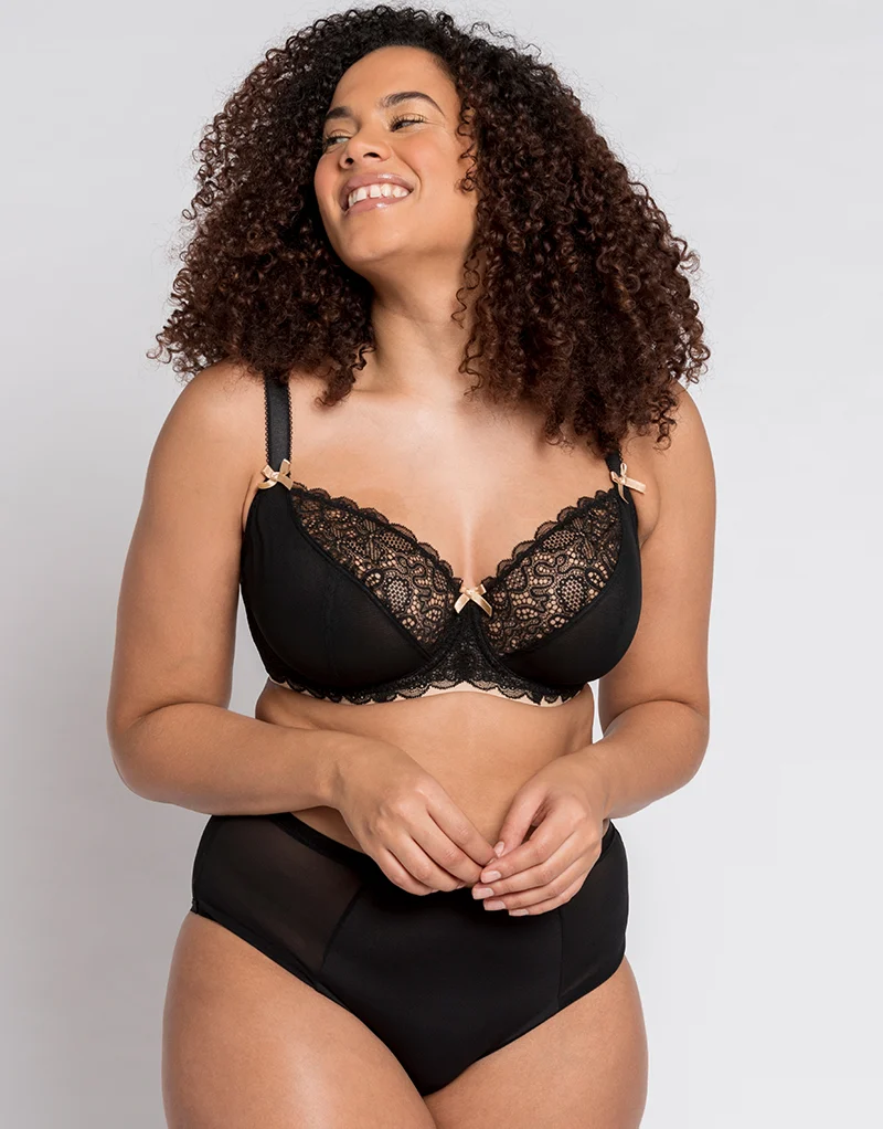 Curvy Kate Ellace Balcony Bra Black/Champagne
