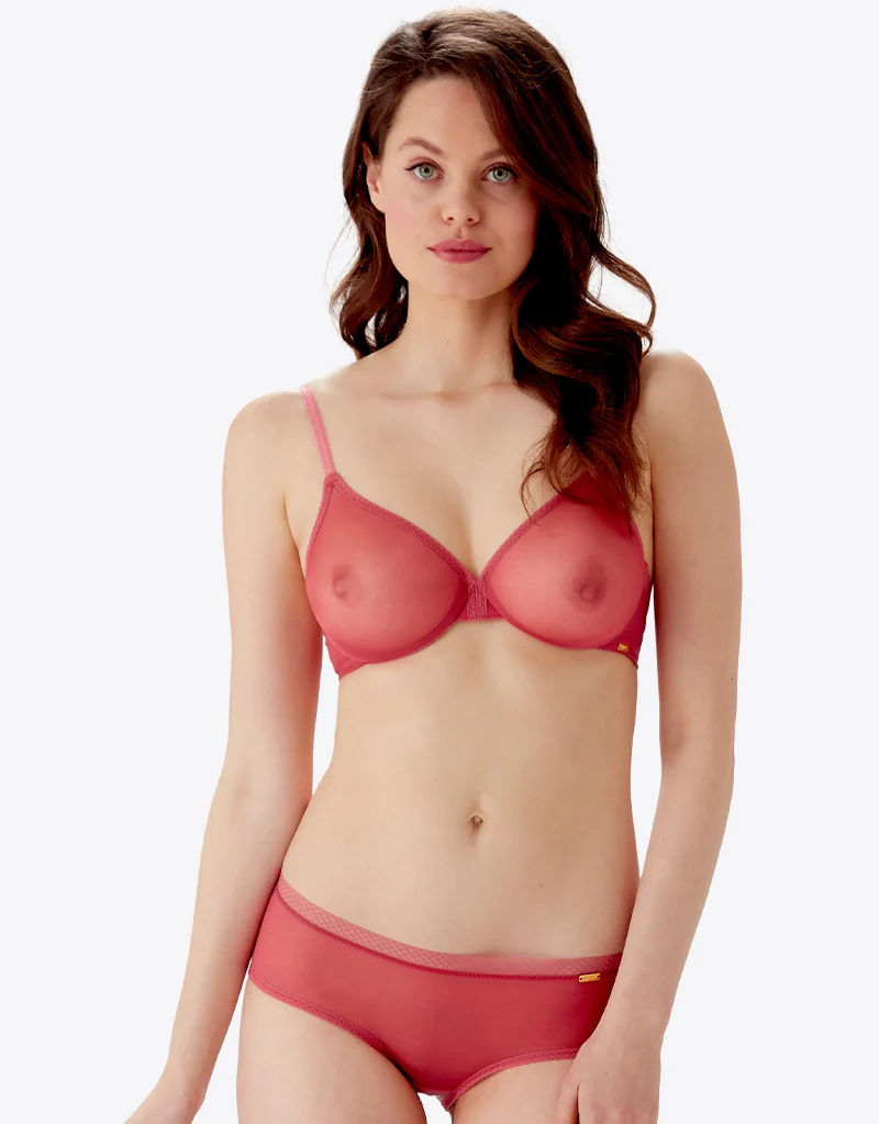 Gossard Glossies Sheer Bra Raspberry Sorbet