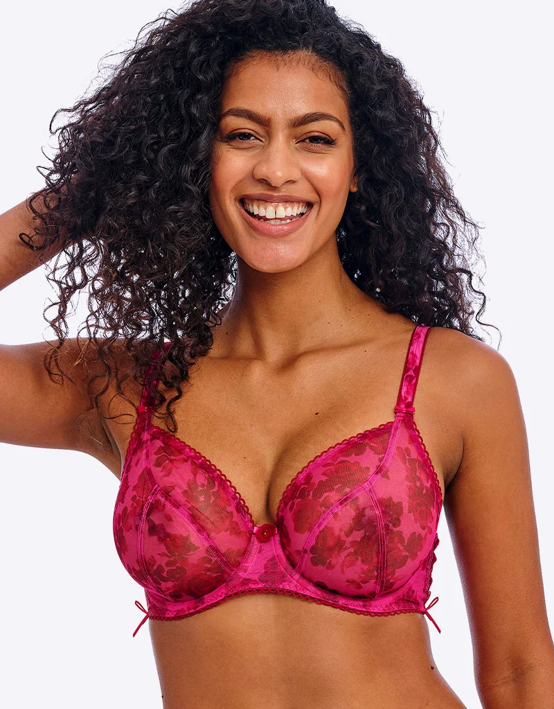Freya Rose Blossom Plunge Bra Red Rose