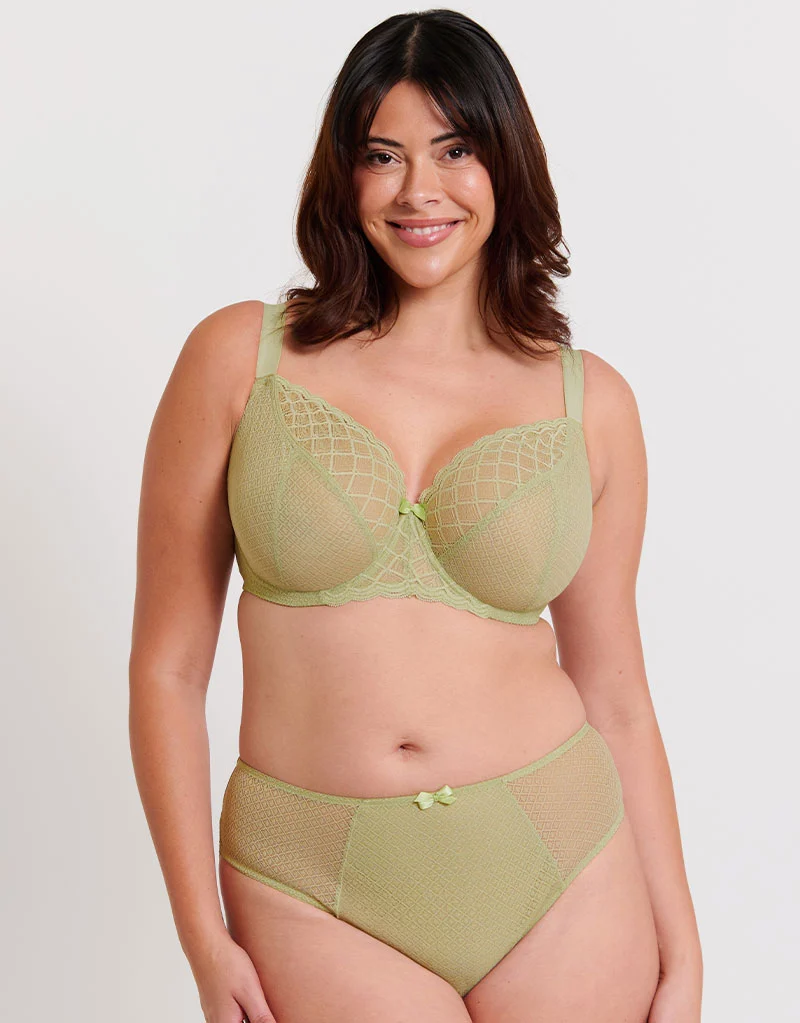 Flirtelle Viola Geo Balcony Bra Soft Sage