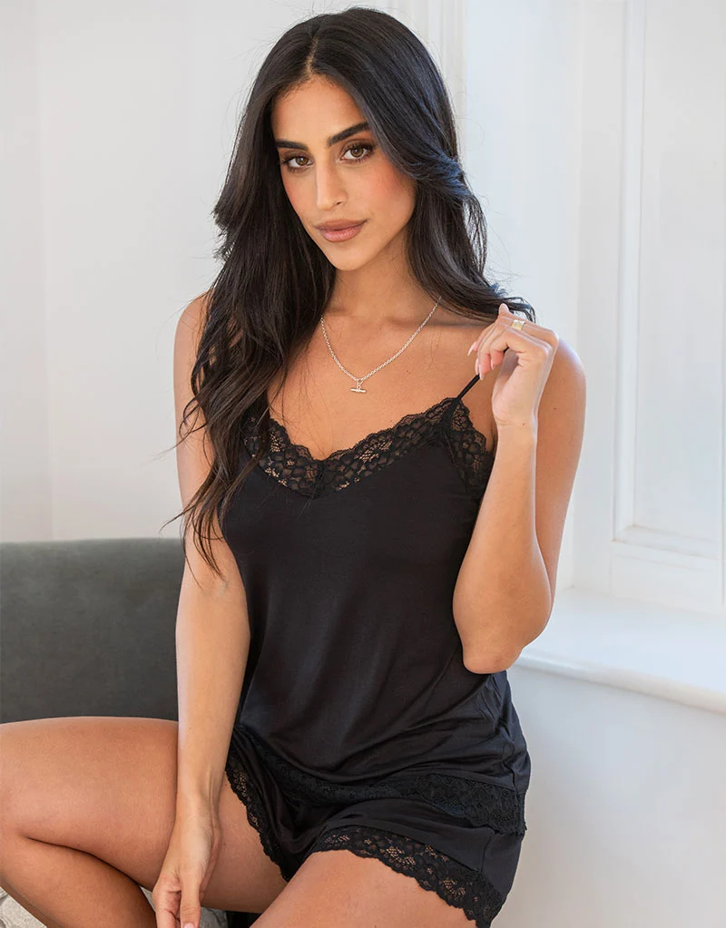 Pour Moi Sofa Loves Lace Hidden Support Cami Black