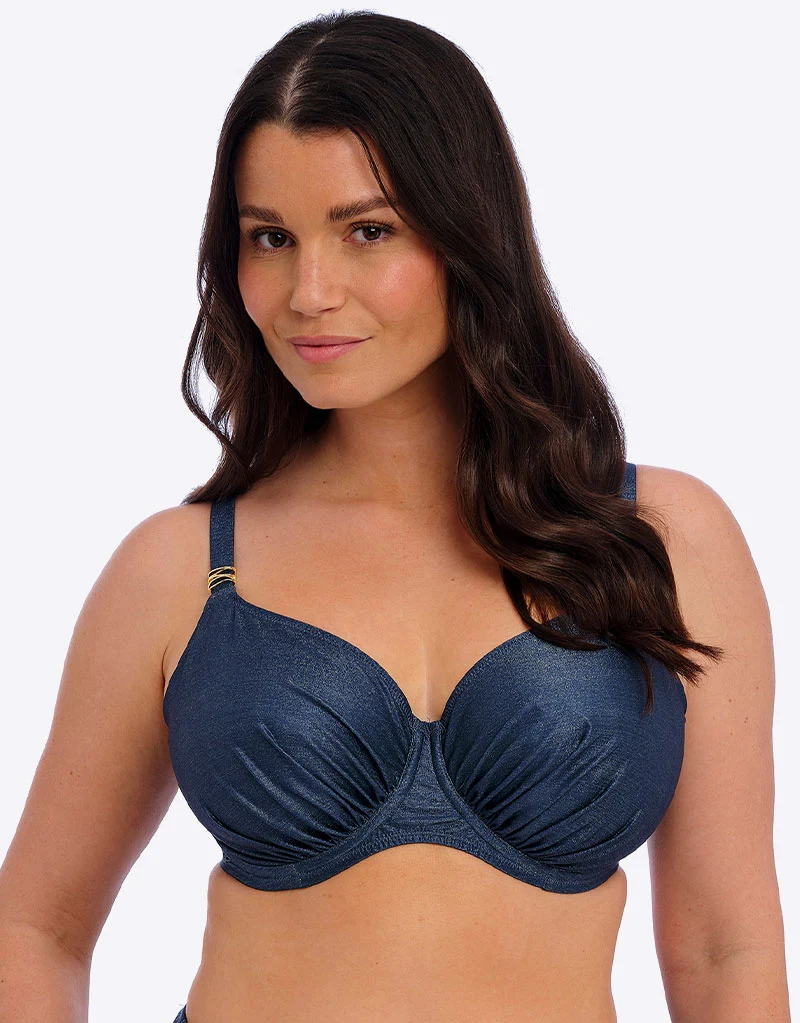 Fantasie Paros Coast Full Cup Bikini Top Midnight Sparkle Blue