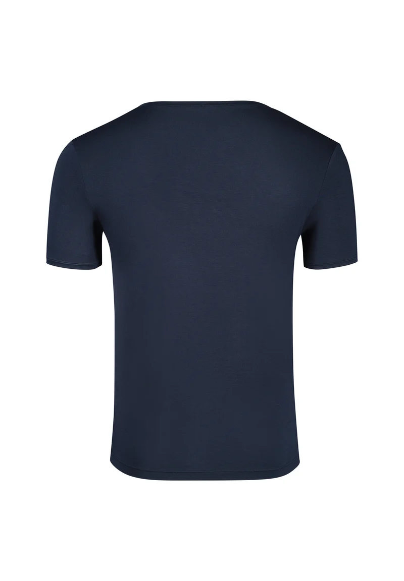 Calmodal V-neck shirt short sleeve | crown blue 081428-080393