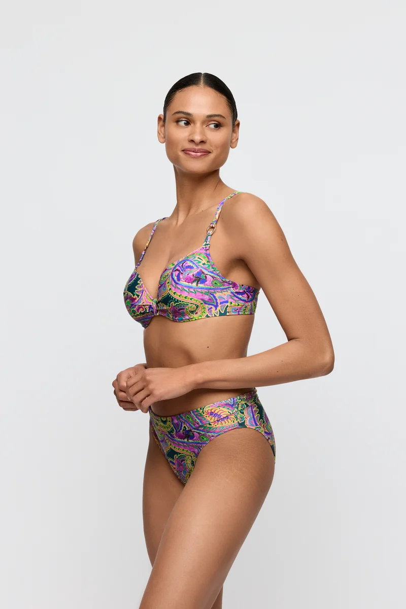JOLISE Tropical Paisley Unterlegter Bikini Herzform