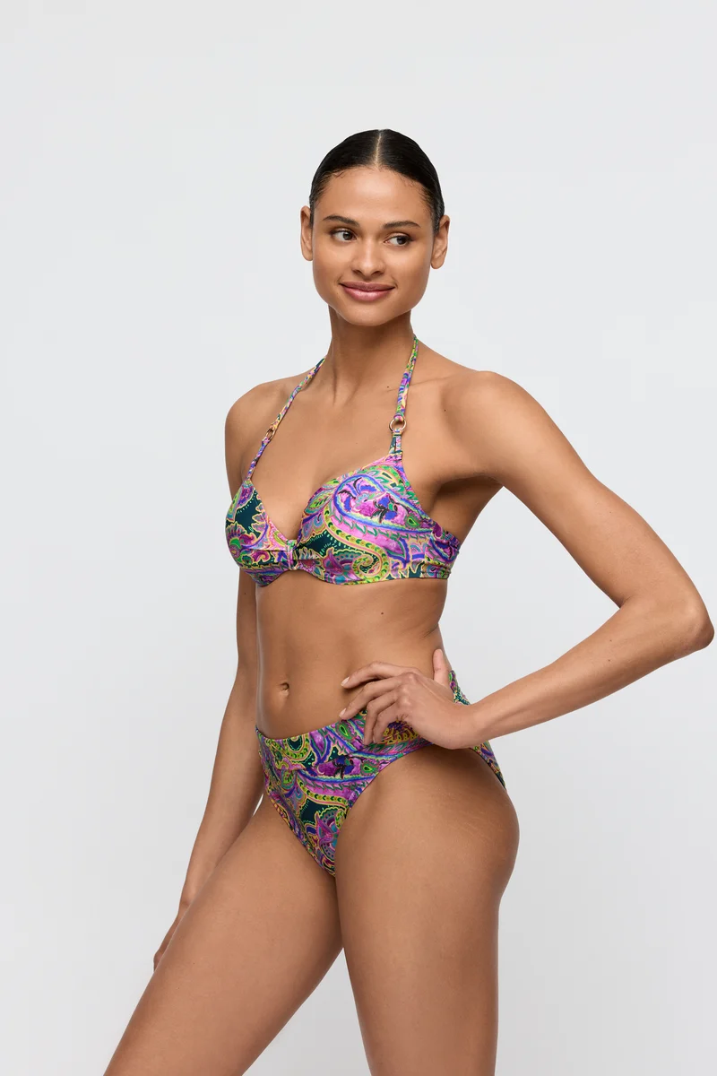 JOLISE Tropical Paisley Unterlegter Bikini Herzform