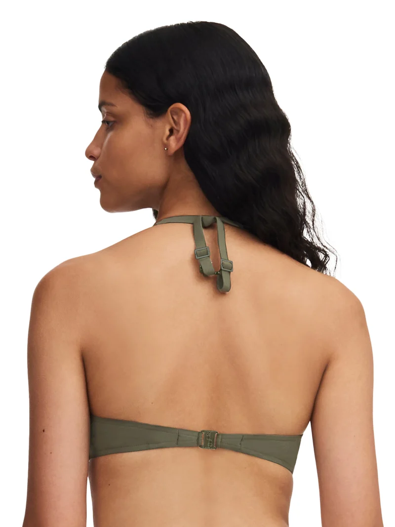 Chantelle Bademode – Emblem bedeckender Bügel-Bikini Khakigrün