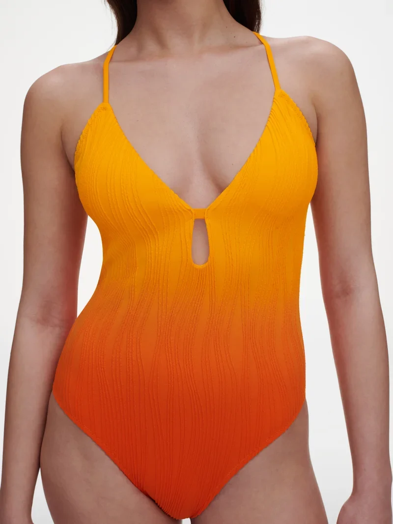 Chantelle Swimwear – Bügelloser T-Shirt-Badeanzug in Einheitsgröße, Sunrise Tie & Dye