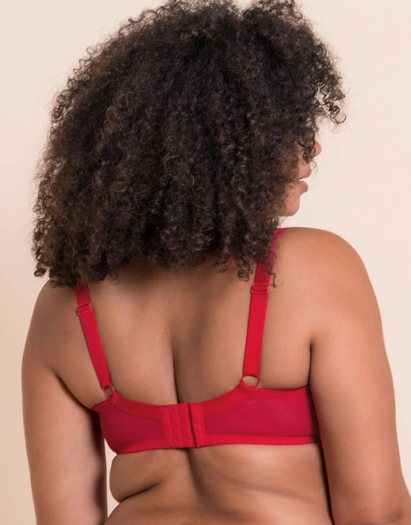 Curvy Kate Pucker Up Deep Plunge Bra Lipstick Red