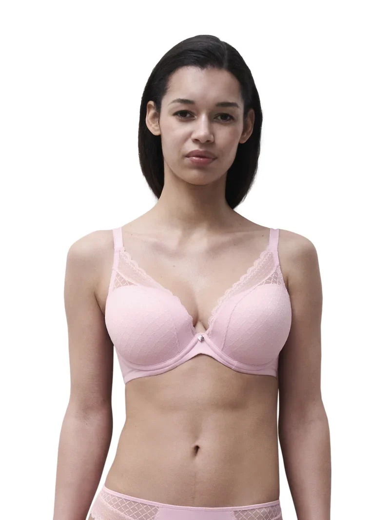 Chantelle - Norah Chic Plunge T-Shirt-BH in Bonbonrosa