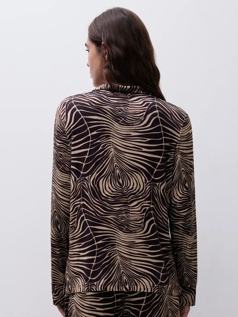 Femilet - Daisy T-Shirt Langarm Zebrablätter