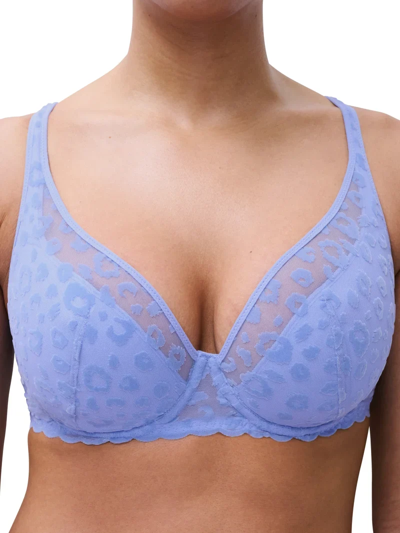 Chantelle - Mädchen-BH mit tiefem Ausschnitt, Schaumstoff, Kornblume
