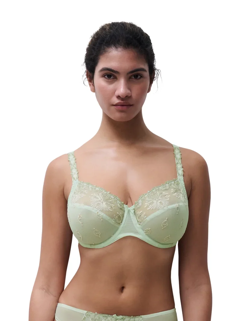 Chantelle - Champs Elysees Sehr blickdichter Bügel-BH, Grüner Puder
