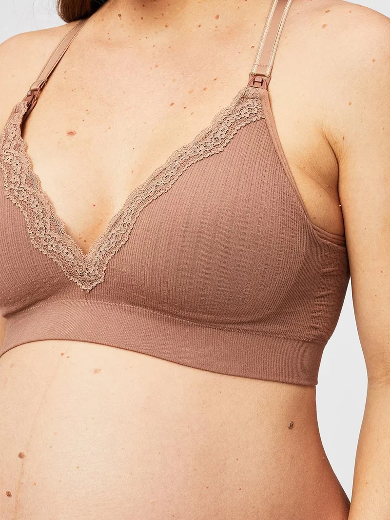 Cake Umstandsmode – Tutti Fruitti Busty kabelloser Schaumstoff-Plunge-BH Mokka