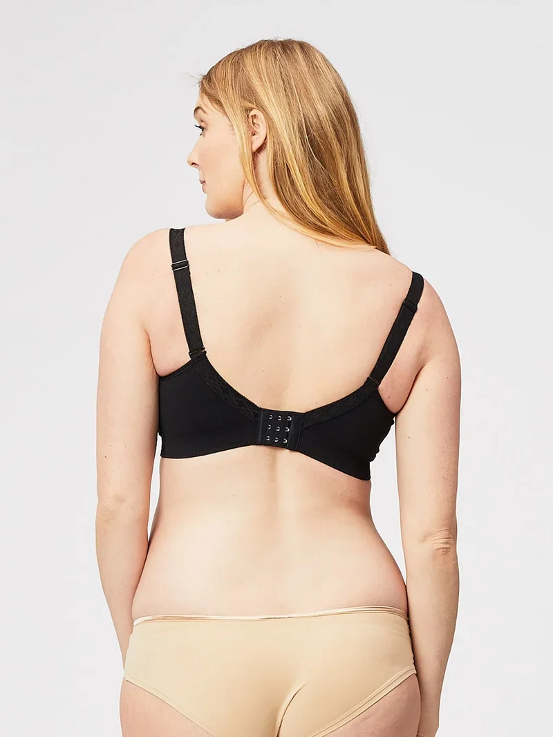 Cake Maternity – Popping Candy Nahtloser, bügelloser Umstands- und Still-BH, Schwarz