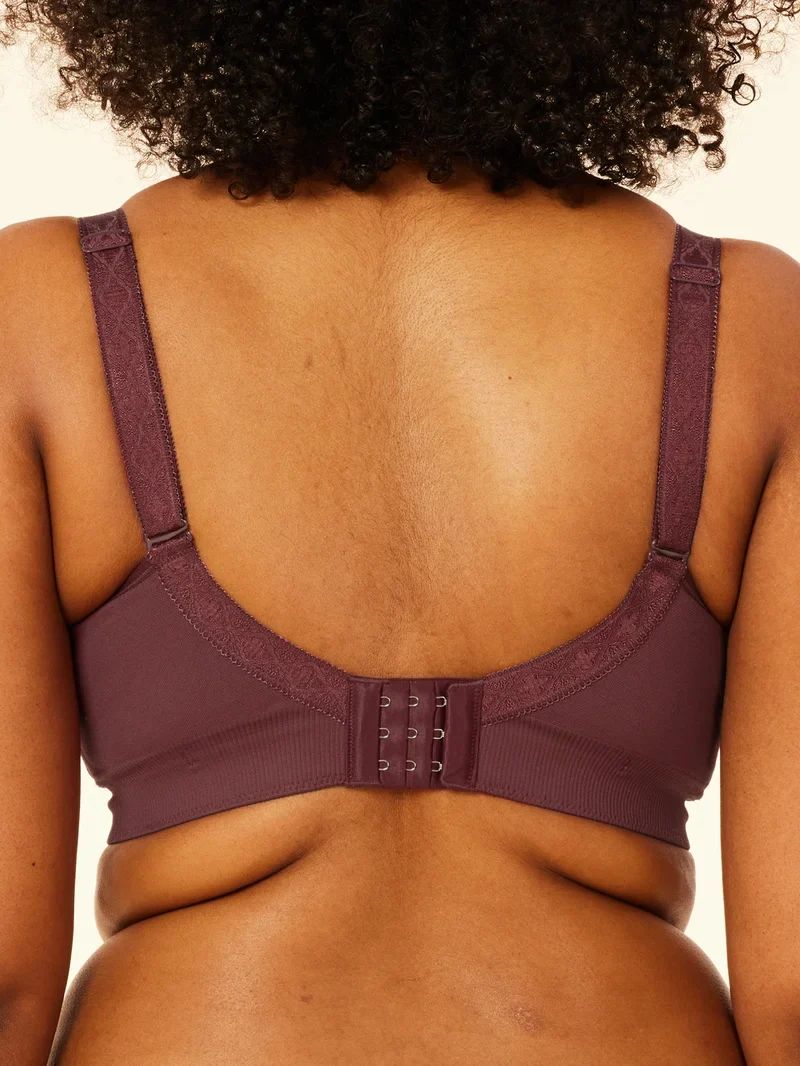 Sugar Candy – Nahtloser, bügelloser Basic-BH in Pflaumenfarbe