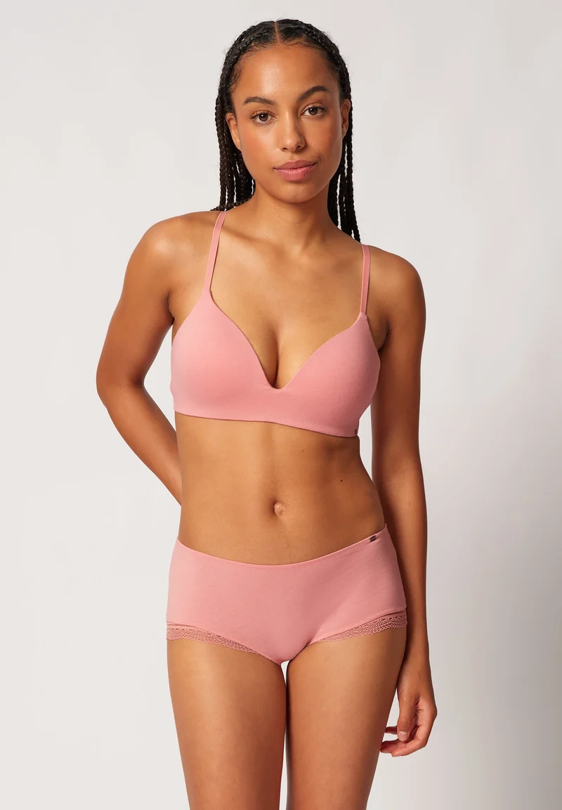 Classicotton Padded triangle bra | bridal rose 081992-08S835